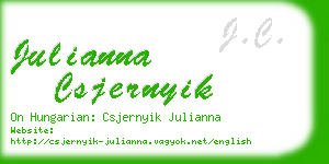 julianna csjernyik business card